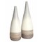 Uniquewise Spun Bamboo and Coiled Seagrass Patterned Vase, White, PK 2 QI003357W.2 - alternate 6